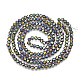 Chapelets de perles en verre électroplaqué EGLA-R042-3mm-04-2