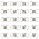 Chgcraft 真鍮ラインストーンバックル 20 個  服飾材料  長方形  クリスタルAB  21~21.5x12x3mm  穴：10x4mm FIND-CA0008-35A-1