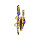 Chinese Style Alloy Enamel Chandelier Components X-ENAM-E329-48A-G-6