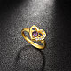 Corazón hueco 316l anillos de circonio cúbico de acero titanio para mujer RJEW-BB07242-9G-3