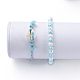 Braccialetti di perline intrecciati regolabili e set di braccialetti elasticizzati BJEW-JB05155-6