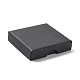 ペーパー スポンジ マット ネックレス ボックス  正方形  ブラック  7x7x1.65cm  内径：6.3x6.3x1のCM OBOX-G018-01A-02-2