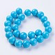 Chapelets de perles en turquoise synthétique G-E456-44-16mm-2
