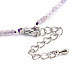 Natural Lavender Jade Pendant Necklaces NJEW-F245-C01-5