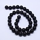 Chapelets de perles perles en agate noire naturelle G-D543-16mm-2