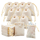 Nbeads ホワイトジュエリーベルベット巾着バッグ 30 個  2.8x3.6 ウェディングギフト生地巾着袋ベルベット布ジュエリーポーチ結婚式誕生日クリスマスジュエリー梱包 TP-NB0001-47-1
