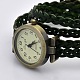Fashionable Wrap Style Braided Leather Watch Bracelets WACH-G013-M-3