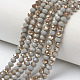 Chapelets de perles en verre opaque de couleur unie EGLA-A034-P4mm-K03-2