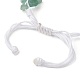 Braccialetti con perline intrecciate con pepite di avventurina verde e cristallo di quarzo naturale tinto BJEW-TA00405-3
