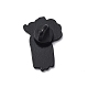 ハロウィンゴーストエナメルピン  バックパックの服のための電気泳動の黒い合金のブローチ  パープル  31x20.5x1.6mm JEWB-Q027-01EB-03-3