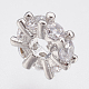 Perles de zircone cubique micro pave en Laiton ZIRC-F083-101-RS-3
