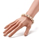 Energy Natural Fossil Stretch Bracelet for Men Women BJEW-JB06695-01-3