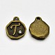 Antique Bronze Plated Alloy Rhinestone Charms ALRI-J152-T-NF-1