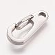 304 Stainless Steel Push Gate Snap Keychain Clasp Findings STAS-F086-01P-2