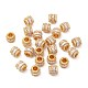 Brass Micro Pave Cubic Zirconia European Beads KK-I705-18G-3