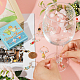 合金エナメルペンダントワイングラスチャーム  ゴブレットマーカー  真鍮のワイングラスのチャームリング付き  花  ミックスカラー  53mm  12個/セット AJEW-SC0002-01-3