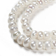Fili di perle di perle d'acqua dolce coltivate naturali PEAR-G007-39-2