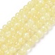 Brins de perles de sélénite jaune naturel G-N328-025C-03-1