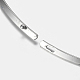 304ステンレススチール製チョーカーネックレス  硬いネックレス  ネックワイヤーネックレス  硬いネックレス  ネックワイヤーネックレス  硬いネックレス  ステンレス鋼色  5-3/8インチ（137mm） X-NJEW-F204-01P-4