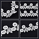 GORGECRAFT 5 Yards Lace Applique Trim 55mm Wide White Flower Embroidery Lace Edge Trimmings Sunflower Embroidered Applique Ribbon for DIY Sewing Crafts Wedding Dress Embellishment Party Decoration SRIB-GF0001-22A-5
