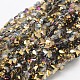Half Plated Faceted Butterfly Electroplated Glass Beads Strands EGLA-F105-01C-1