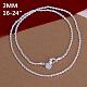 Popular Silver Color Plated Brass Snake Chain Necklaces For Men NJEW-BB12746-22-1