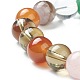 Natürliche gemischte Stein Perlen Stretch-Armbänder BJEW-A117-E-39-3