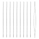 Unicraftale 10 個 4.5 センチメートルビーズ針ステンレス鋼折りたたみビッグアイビーズ針金属ビーズ刺繍針ビーズジュエリーメイキング用 STAS-UN0044-35-1