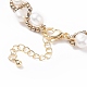 Natural Pearl & Glass Braided Beaded Bracelet BJEW-JB08091-01-5