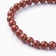 Natürliche rote Jaspis Perlen Stretch-Armbänder BJEW-F380-01-A02-2
