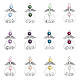 12 Uds. Colgantes de cuentas de perlas de vidrio de 12 colores PALLOY-AB00007-1