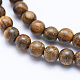 Brins de perles en bois de padouk africain naturel WOOD-P011-02-8mm-3