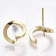 Brass Stud Earring Findings KK-T038-290G-1