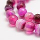 Chapelets de perles en agate à bandes naturelles/agates à bandes G-F447-4mm-H08-4