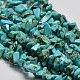 Copeaux synthétiques perles turquoise brins X-G-N0134-08A-1