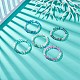 5 braccialetto elastico con pietre di luna sintetiche a 5 colori e occhi di gatto e zirconi cubici per le donne BJEW-JB08972-2