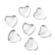 Transparent Glass Heart Cabochons GGLA-R021-8mm-4