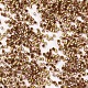 Mgb松野ガラスビーズ  日本製シードビーズ  15/0銀並ぶ丸穴ガラスシードビーズ  ツーカット  六角  シエナ  1x1x1mm  穴：0.8mm  約5400個/20g X-SEED-Q023B-54-2