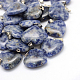Pendentifs de jaspe coeur tache bleue naturelle G-Q438-10-1