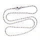 304 collar de cadena coreana de acero inoxidable NJEW-S420-006C-P-3