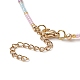 Collier et bracelet extensible en perles de verre et étoile de coquillage naturel SJEW-JS01271-7