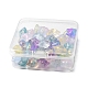 50Pcs 9 Style Transparent Spray Painted Glass Beads GLAA-FS0001-50-2