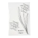 シリコンクリアスタンプ  カード作りの装飾DIYスクラップブッキング用  花柄  19x12.5x0.3cm DIY-A013-27-1