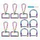 5 Pcs Swivel Snaps Hooks and 5 Pcs D Rings with 1 Pc Screwdriver FIND-GO0001-22-1