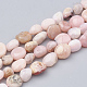 Rosa naturale perline opale fili G-S331-6x8-016-1