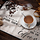 Alfombrillas de algodón y lino con motivo de café AJEW-WH0201-017-6