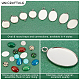 Kit de fabrication de pendentif en pierre plat rond et ovale diy unicraftale DIY-UN0003-08-4