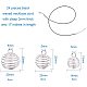 PandaHall Elite 24 pcs 30/25/15x25/20/14mm 3 Size Silver Iron Spiral Bead Cages Pendants with 24 pcs 17 inch Black Imitation Leather Cord Chain for Jewelry Making DIY-PH0019-12-2