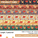 BENECREAT 6 Yards 6 Color Autumn Double-Sided Printed Polyester Ribbon OCOR-BC0005-37-2