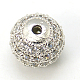 Perles de zircone cubique micro pave en Laiton ZIRC-D011-53P-2